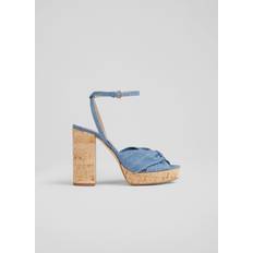 Denim Sandals LK Bennett LK Bennett Womens Amanda Formal Sandals, Blue Denim