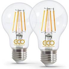 Eco 40W Energy Saving Light Bulb, Low Energy 4W Filament LED, 400 Lumen, Clear Glass, Warm White 2700K E27 Edison Screw, 25000Hrs Lifetime