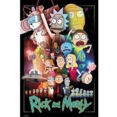 Rick and Morty Wars Black Poster