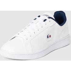 Lacoste Women Shoes Lacoste Women's Carnaby Pro Leather Tricolour Trainers White, Navy & Red