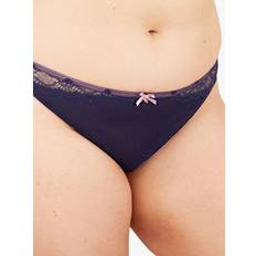 Gold Knickers Oola Spot And Lace Bikini Knicker Navy 14-16