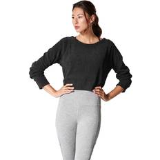 Fitness-Mad Womens/ladies Warm Up Sweatshirt ebony