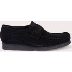 47 - Femme Mocassins Clarks Wallabee Loafer Black