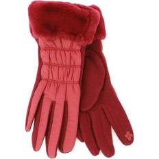 Multicoloured - Women Gloves & Mittens Eastern Counties Leather Giselle Faux Fur Cuff Gloves Wine One