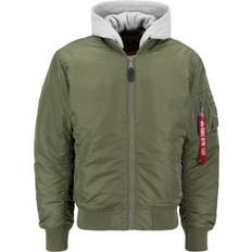 Bomber - Marron Vestes Alpha Industries Blouson MA-1 ZH Back EMB - Vert