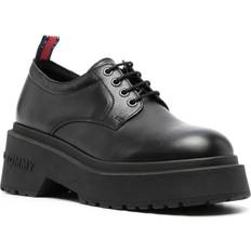 Tommy Jeans Chunky Cleat Leather Derby Shoes BLACK