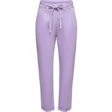 Chinos - Lila Byxor Esprit edc Chino med knytbälte, violett, SE