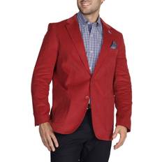 Red Blazers TailorByrd Mens Solid Corduroy Blazer Cranberry Cranberry