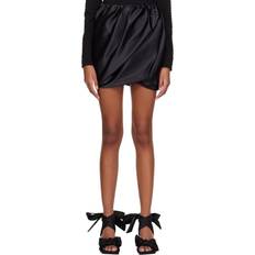 Ganni Dame Nederdele Ganni Double Satin Mini Skirt Korte Nederdele - Black