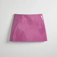 Coach Skirts Coach Wavy Mini Skirt In Crinkle Patent LeatherÂ Lilac Berry