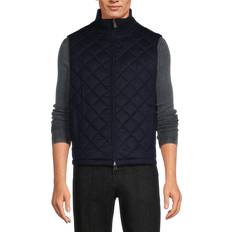 Men - Wool Vests Amicale Men's Wool & Cashmere Puffer Vest Navy