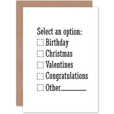 ARTERY8 Select Option Birthday Christmas Valentines Funny Greeting Card