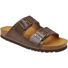 Scholl Josephine Coffee brown leather sandal