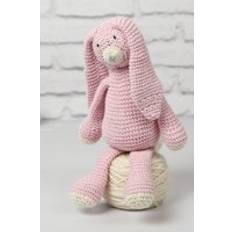 Wool Needlework Kits Wool Couture Mabel Bunny Knitting Craft Kit Pink