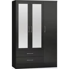 Wardrobes SECONIQUE Nevada Black Wardrobe 116x182.5cm