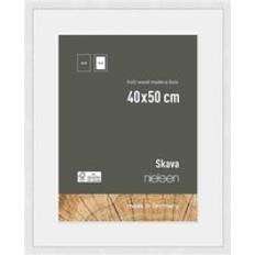 Rectangular Photo Frames Nielsen Skava 40 Wooden Picture With 30x40cm Mount & Glass Front Light Oak Photo Frame