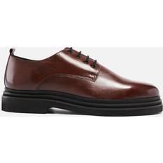 Walk London Men's Brooklyn Derby Leather Shoes Brown