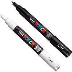 Posca Feutres Posca PC-1M Paint Art Marker Pens Fabric Glass Metal Pen Set of Black White 1 of each