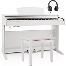 DP-10X Digital Piano by Gear4music Piano Stool Pack, White