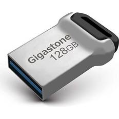 Class 10 USB Flash Drives Gigastone Z90 128GB USB 3.1 Flash Drive, Mini Fit Metal Waterproof Compact Pen Drive, Reliable Performance Thumb Drive, USB 2.0 USB 3.0 Interface Compatible