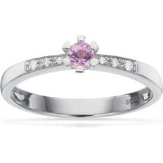 Scrouples Vida Darling ring kt. hvidguld m. pink safir og brillanter
