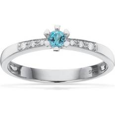 Scrouples Vida Darling ring kt. hvidguld m. topas og brillanter