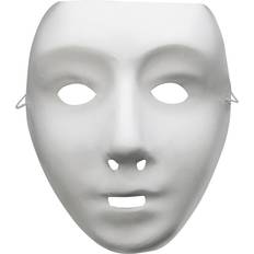 Günstig Voll abdeckende Masken Weiße Gesichts Maske Emotionslose Kunststoff Maske