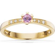 Scrouples Vida Darling ring kt. guld m. pink safir og brillanter