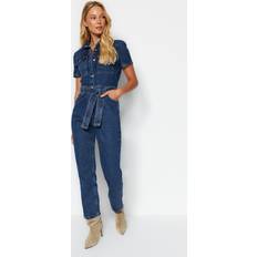 Jumpsuits - Men Jumpsuits & Overalls Trendyol Collection WoMens Jumpsuit Navy/Blue Cotton Womens