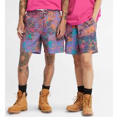 Timberland Shorts Timberland All Gender Printed Woven Shorts In Print Pink Unisex