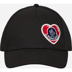 Moncler Herren Caps Moncler Baseballkappe Aus Baumwolle Mit Patch Schwarz 01