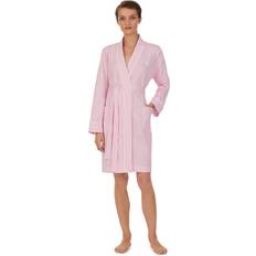 Polo Ralph Lauren Women Sleepwear Polo Ralph Lauren Cotton Tie-Waist Bathrobe Pink Striped