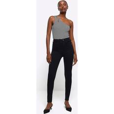 Long Trousers & Shorts River Island Womens Black High Waisted Sculpt Skinny Jeans Black 10L