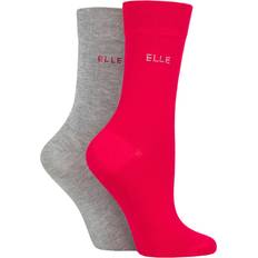 Silk Socks Elle Pair Plain Bamboo Fibre Socks Pink 4-8