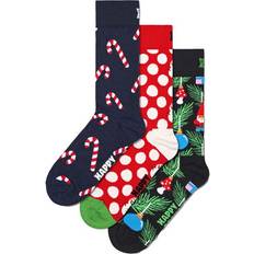 Happy Socks X-Mas Stocking - Navy/Grøn/Knaldrød/Hvid