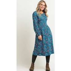 Long Dresses - Turquoise Brakeburn Uma Floral Paisley Midi Dress, Teal/Multi