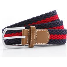 Stripes Accessories ASQUITH & FOX Two Colour Stripe Braid Stretch Belt Navy One