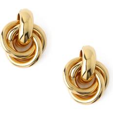 Jewellery Orelia Statement Interlocking Earrings, Gold