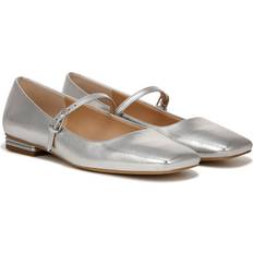 Ballerinas Franco Sarto Women's Tinsley Mary Jane Flat Shoes Silver Faux Leather