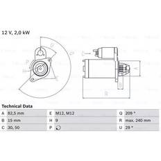 Bosch 0986021610 Starter Motor 2161 12 V 2