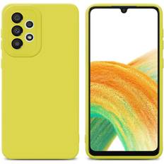 Cadorabo Hülle für samsung galaxy a52 4g 5g a52s schutzhülle handy tpu case cover FLUID GELB DE-158967