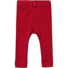 Babyer - Leggings Bukser Børnetøj Name It Baby Rib Texture Leggings - Jester Red