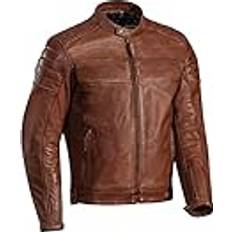 Ixon Spark Chaqueta de cuero moto, beige, tamaño para hombre