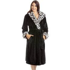 Leopard - Women Robes Camille Womens Animal Print Bathrobe Black