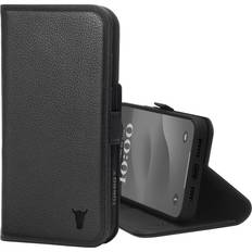 Torro iPhone 15 Pro Max Leather Wallet Case with Stand Function Black