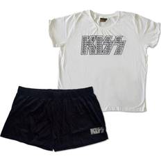 Noir Pyjamas Kiss Infill Logo Summer Short Pyjama Set - Noir/Blanc/Multicolore