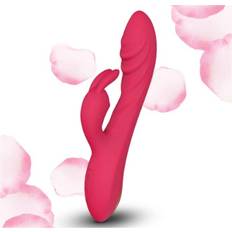 Chronus 2 in 1 Female Vibrator, USB Charging Couple Sex Toy, Waterproof Silicone, Red