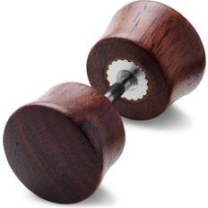 Satago mm Rød Eg & Rustfri Stål Double-flared Fake Plug Ørestik