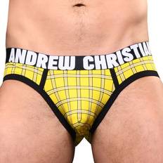 Andrew Christian Tøj Andrew Christian Almost Naked Plaid Brief Yellow * Kampagne *