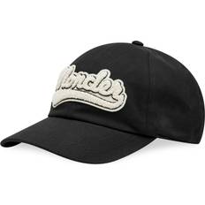 Moncler Women Caps Moncler Black Appliqué Cap 999 Black UNI